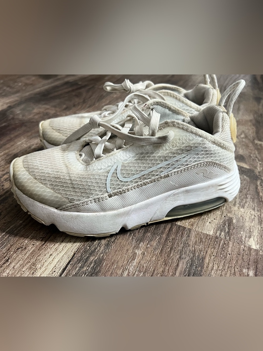 Nike Women’s Light Beige/Off-White Air Max-Style Sneaker